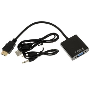 Адаптер HDMI (M)-VGA (F) 00-00027496 черный GOPOWER