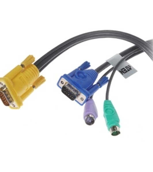 Кабель ATEN KVM Cable 2L-5206P -Кабель для KVM: 2xPS/2(m)+DB15(m) (PC) -на- SPHD15(m) (KVM), 6м
