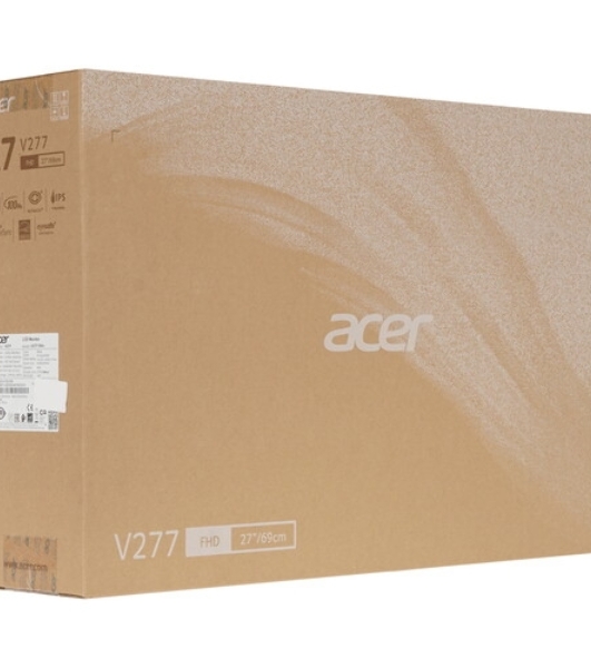 Монитор 27' Acer Vero V277Gbmix IPS 1920x1080, 120 Гц, 4 мс, 16:9, 250 кд/м², HDMI 1.4, VGA, 3.5 Jack, динамики (2x2 Вт), FreeSync, VESA 100x100, черный