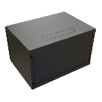 Шкаф коммутационный WRline (WR-TW-0666-SR-RAL9004) настенный 6U 600x600 мм пер. дв. металл 2 бок. пан. 60 кг черный 520 мм 367 мм IP20 сталь, фото2