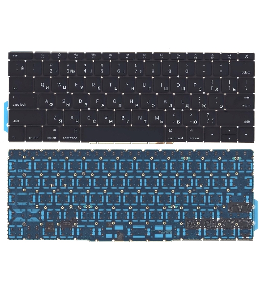Клавиатура для ноутбука MacBook Pro 13 Retina A1708 черная плоский Enter