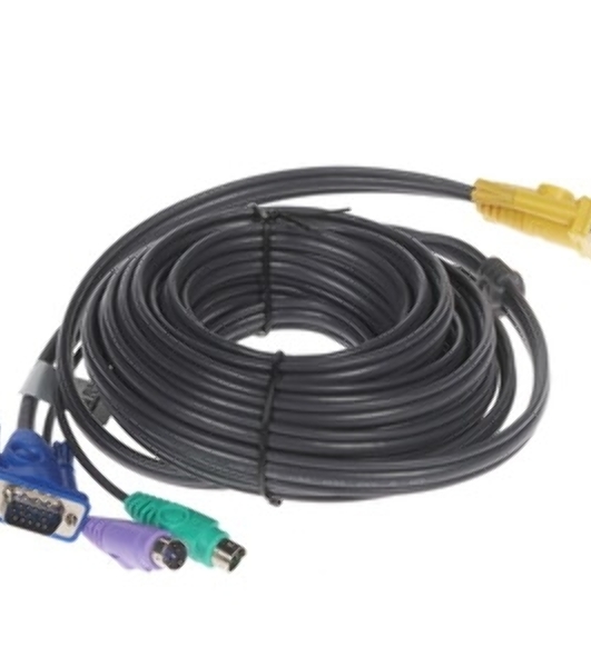 Кабель ATEN KVM Cable 2L-5206P -Кабель для KVM: 2xPS/2(m)+DB15(m) (PC) -на- SPHD15(m) (KVM), 6м