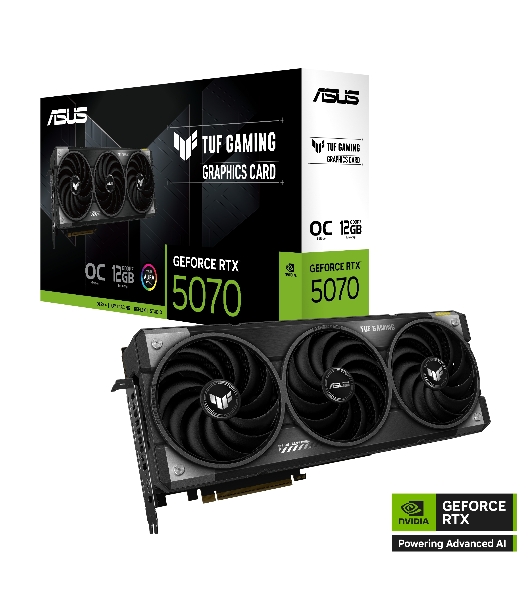 Видеокарта ASUS TUF-RTX 5070-O12G-GAMINGRTX 5070,HDMIx2,DPx3,12G,D7; 90YV0LZ0-M0NA00