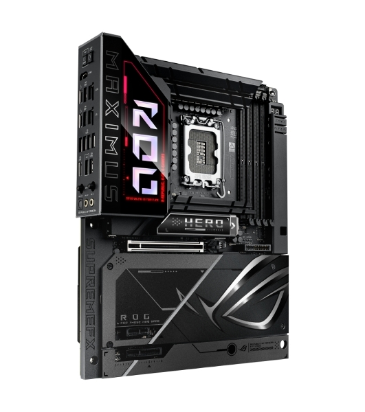 Материнская плата ASUS ROG MAXIMUS Z890 HERO BTF, LGA1851, Intel Z890, 4xDDR5, 4xSATA, 6xM.2, 1xPCIe 5.0 x16, 1xPCIe 4.0 x4, 1xPCIe x1, 1xHDMI, 2xUSB-C (Thunderbolt 4), 1xUSB-C 3.2 Gen 2, 4xUSB-A 3.2 Gen 2, 4xUSB-A 3.2 Gen 1, 2x2.5Gb LAN, Wi-Fi 7, Bluetooth 5.4, 2x3.5 мм, S/PDIF, 7.1, ATX