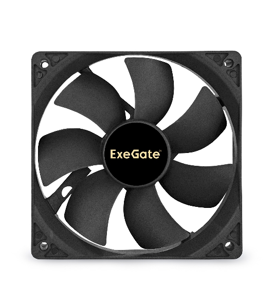 Вентилятор для корпуса ExeGate E12025H4P-PWM черный, 120 мм, 1500 об/мин, 24 дБ, 4 pin