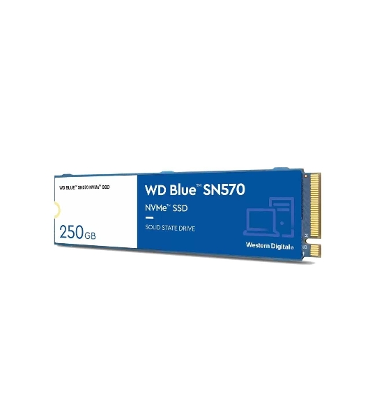 Накопитель SSD WD 250Gb, PCIe 3.0 x4, M.2 2280, Blue SN570 NVMe, R/W 3300/1200