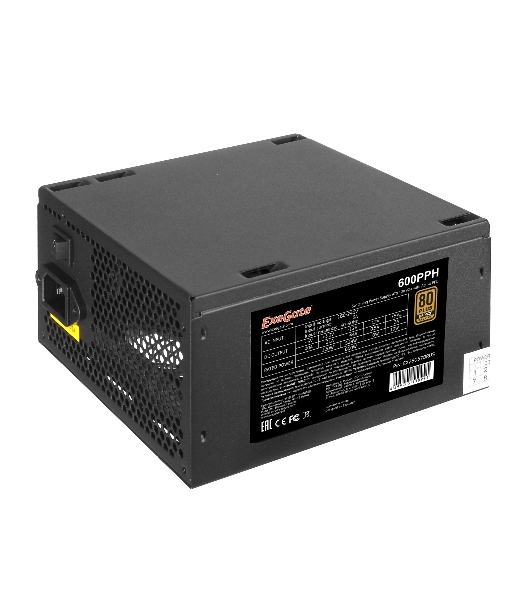 Блок питания ExeGate 600PPH-S-OEM RTL (EX280578RUS-OEM-S), 600Вт, 80 PLUS Bronze, 120мм, черный
