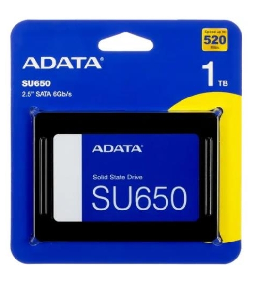 Накопитель SSD ADATA Ultimate SU650, 1Tb, SATA III, 2.5', R/W 520/450