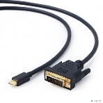 Кабель mDP-DVI Cablexpert CC-mDPM-DVIM-6, 20M/25M, 1.8м, черный, позол.разъемы, пакет, фото2