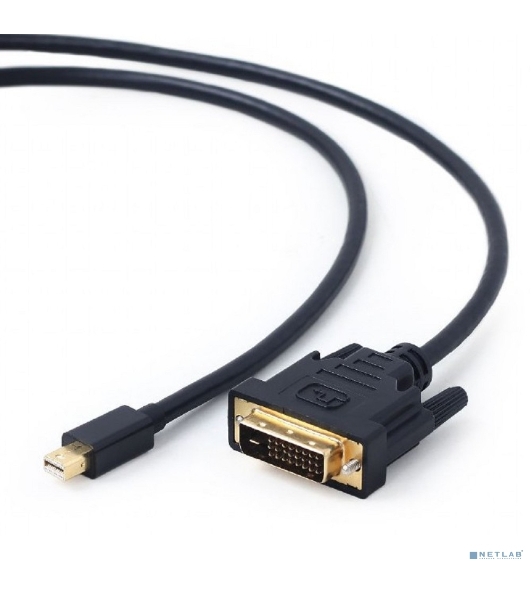 Кабель mDP-DVI Cablexpert CC-mDPM-DVIM-6, 20M/25M, 1.8м, черный, позол.разъемы, пакет