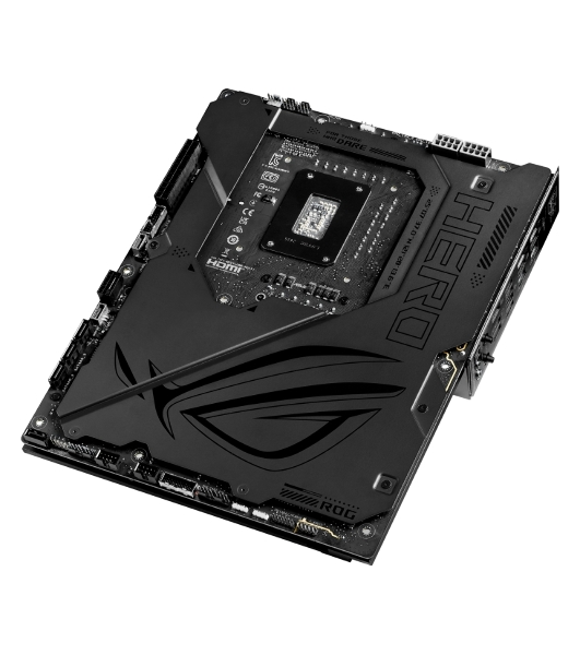 Материнская плата ASUS ROG MAXIMUS Z890 HERO BTF, LGA1851, Intel Z890, 4xDDR5, 4xSATA, 6xM.2, 1xPCIe 5.0 x16, 1xPCIe 4.0 x4, 1xPCIe x1, 1xHDMI, 2xUSB-C (Thunderbolt 4), 1xUSB-C 3.2 Gen 2, 4xUSB-A 3.2 Gen 2, 4xUSB-A 3.2 Gen 1, 2x2.5Gb LAN, Wi-Fi 7, Bluetooth 5.4, 2x3.5 мм, S/PDIF, 7.1, ATX