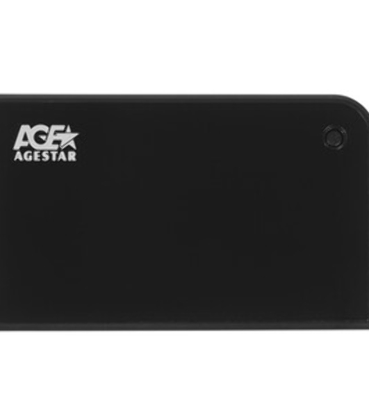 Внешний корпус для HDD/SSD AgeStar 3UB2A14 SATA II пластик/алюминий черный 2.5'