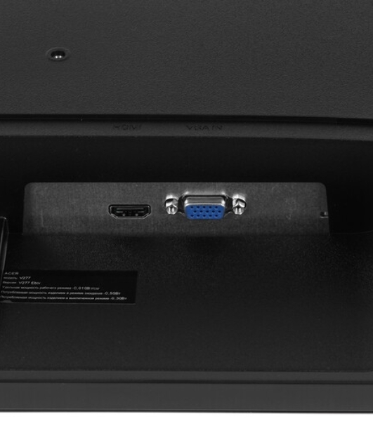 Монитор 27' Acer Vero V277Gbmix IPS 1920x1080, 120 Гц, 4 мс, 16:9, 250 кд/м², HDMI 1.4, VGA, 3.5 Jack, динамики (2x2 Вт), FreeSync, VESA 100x100, черный