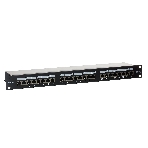 Патч-панель FTP 19' 24 port кат.5e ExeGate разъем KRONE&110 (dual IDC), 1U, RoHS, черный, фото 1