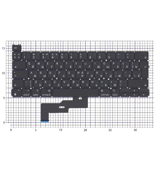 Клавиатура для ноутбука Apple MacBook Pro M1 A2338 Г-образный Enter