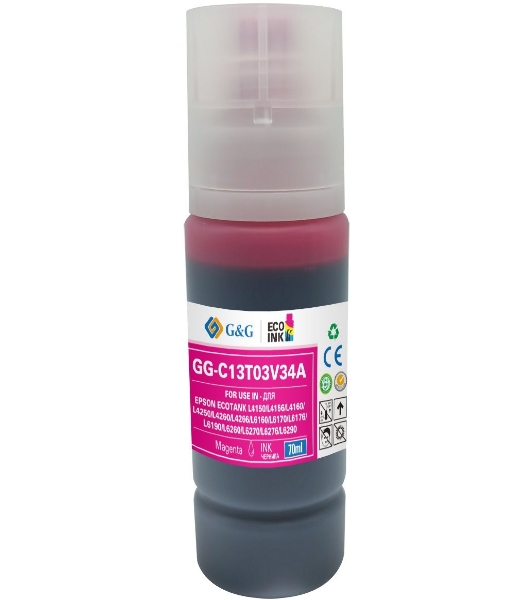 Чернила G&G GG-C13T03V34A 101M пурпурный70мл для Epson L4150/L4160/L6160/L6170