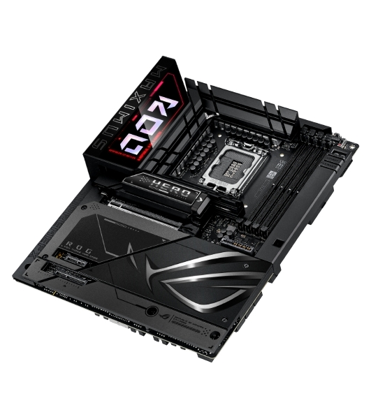 Материнская плата ASUS ROG MAXIMUS Z890 HERO BTF, LGA1851, Intel Z890, 4xDDR5, 4xSATA, 6xM.2, 1xPCIe 5.0 x16, 1xPCIe 4.0 x4, 1xPCIe x1, 1xHDMI, 2xUSB-C (Thunderbolt 4), 1xUSB-C 3.2 Gen 2, 4xUSB-A 3.2 Gen 2, 4xUSB-A 3.2 Gen 1, 2x2.5Gb LAN, Wi-Fi 7, Bluetooth 5.4, 2x3.5 мм, S/PDIF, 7.1, ATX