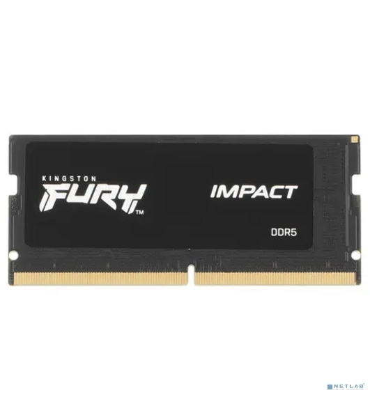 Оперативная память Kingston Fury Impact, DDR5, 16GB (1x16 GB), 5600 MHz, CL40, SO-DIMM