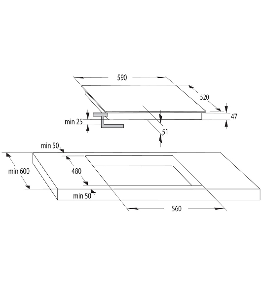 Варочная панель Gorenje ECT64BSCE черный