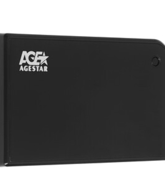 Внешний корпус для HDD/SSD AgeStar 3UB2A14 SATA II пластик/алюминий черный 2.5'