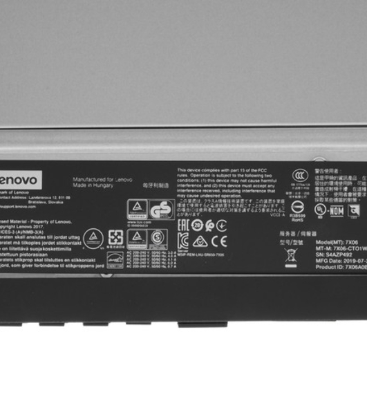 Серверная платформа Lenovo 7Z73TA8100 SR650 V2 Xeon Silver 4314 (16C 2.4GHz 24MB Cache/135W), 32Gb (1x32Gb, 3200MHz 2Rx4 RDIMM), 8 SAS/SATA, 9350-8i, 1x750W Platinum, 5 Standard Fans, XCC Enterprise, Toolless V2 Rails