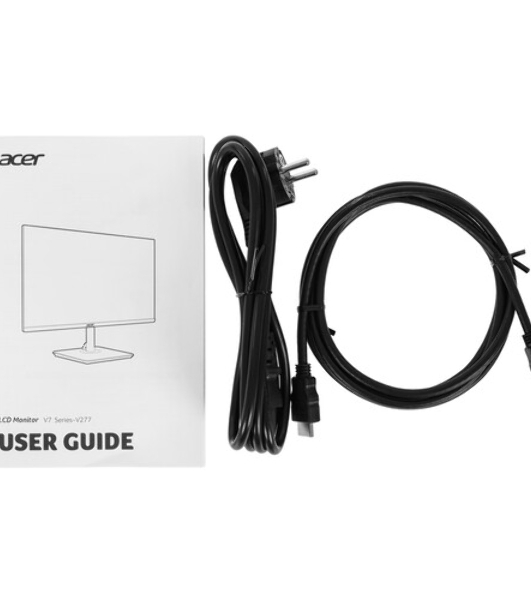 Монитор 27' Acer Vero V277Gbmix IPS 1920x1080, 120 Гц, 4 мс, 16:9, 250 кд/м², HDMI 1.4, VGA, 3.5 Jack, динамики (2x2 Вт), FreeSync, VESA 100x100, черный