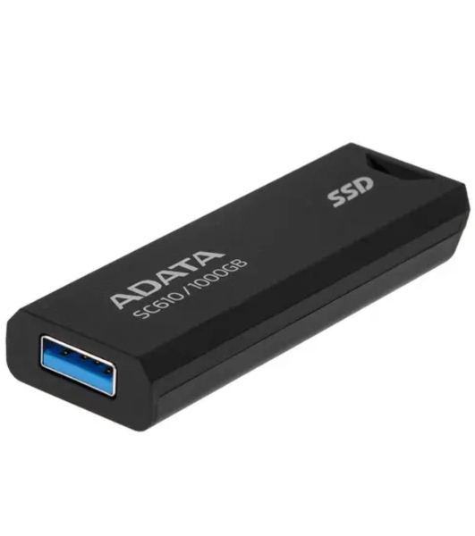 Внешний SSD ADATA SC610, 1TB, USB 3.2 Gen 2 Type-A, R/W 550/500, черный