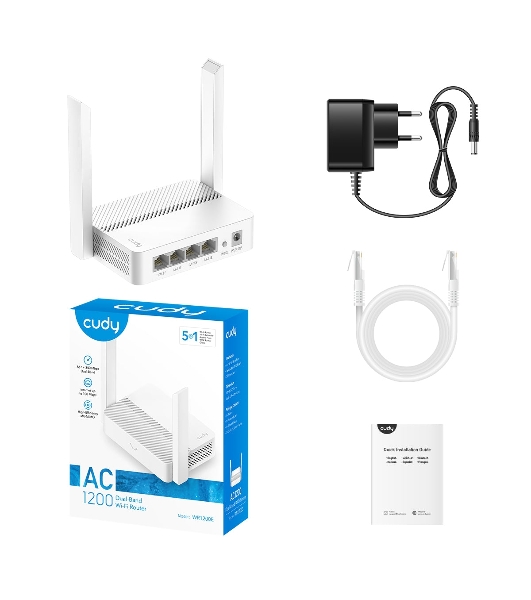 Роутер беспроводной Cudy WR1200E AC1200 10/100BASE-TX