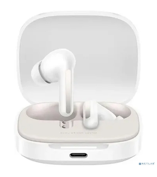 Наушники TWS Xiaomi Redmi Buds 6 белый, внутриканальные, Bluetooth, активное шумоподавление, до 40 ч