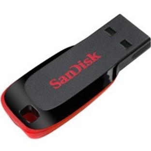 Флешка USB Sandisk CZ50 Cruzer Blade (SDCZ50-032G-B35), 32Gb, USB 2.0, R/W 15/4, черный/красный