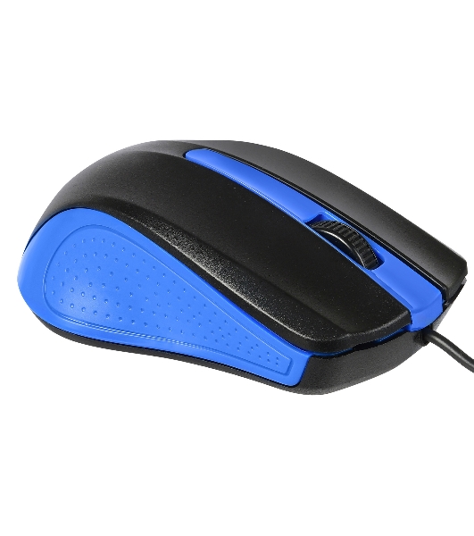 Мышь проводная Acer OMW011 черный/синий, 1200 dpi, USB, кнопки - 3