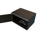 Шкаф коммутационный WRline (WR-TW-0945-SR-RAL9004) настенный 9U 600x450 мм пер. дв. металл 2 бок. пан. 60 кг черный 370 мм 500 мм IP20 сталь, фото 1