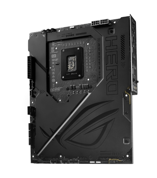 Материнская плата ASUS ROG MAXIMUS Z890 HERO BTF, LGA1851, Intel Z890, 4xDDR5, 4xSATA, 6xM.2, 1xPCIe 5.0 x16, 1xPCIe 4.0 x4, 1xPCIe x1, 1xHDMI, 2xUSB-C (Thunderbolt 4), 1xUSB-C 3.2 Gen 2, 4xUSB-A 3.2 Gen 2, 4xUSB-A 3.2 Gen 1, 2x2.5Gb LAN, Wi-Fi 7, Bluetooth 5.4, 2x3.5 мм, S/PDIF, 7.1, ATX