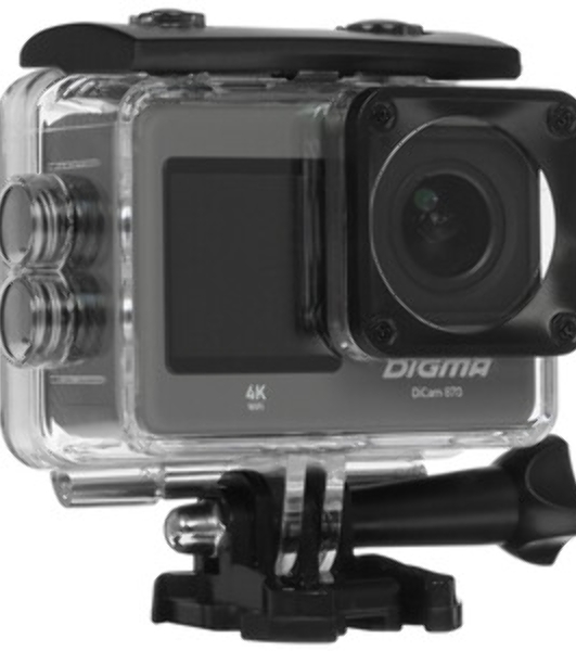 Экшн-камера Digma DiCam 870 серый