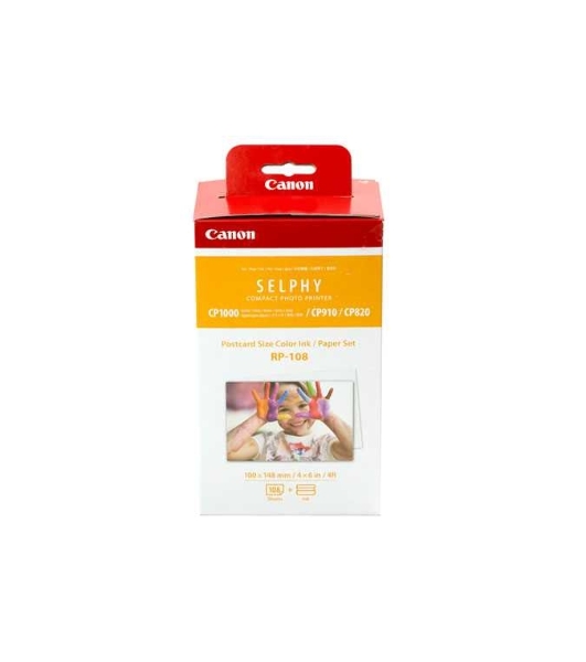 Набор Canon RP-108 (8568B001) бумага (10x15см) и цветные красители для SELPHY CP1200. 108 страниц.