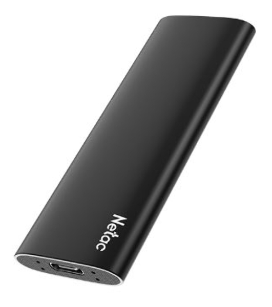 Внешний SSD Netac Z SLIM, 128 GB, USB 3.2 Gen 2 Type-C, R/W 520/480, черный