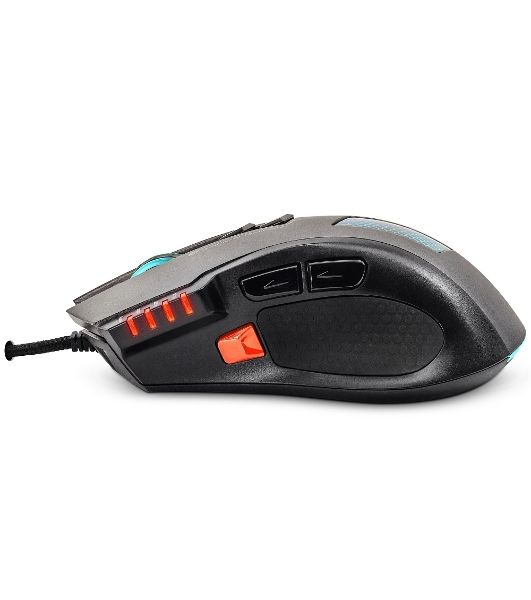 Мышь проводная Crown Gaming CMXG-711 черный, 4000 dpi, USB, кнопки - 8