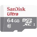 Флеш карта microSD 64Gb SanDisk microSDXC Class 10 Ultra UHS-I 100Mb/s, фото 1