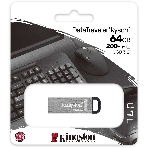 Флешка USB Kingston DataTraveler KYSON (DTKN/64GB), 64Gb, USB 3.2 Gen 1, R/W 200/60, серебристый/черный, фото4