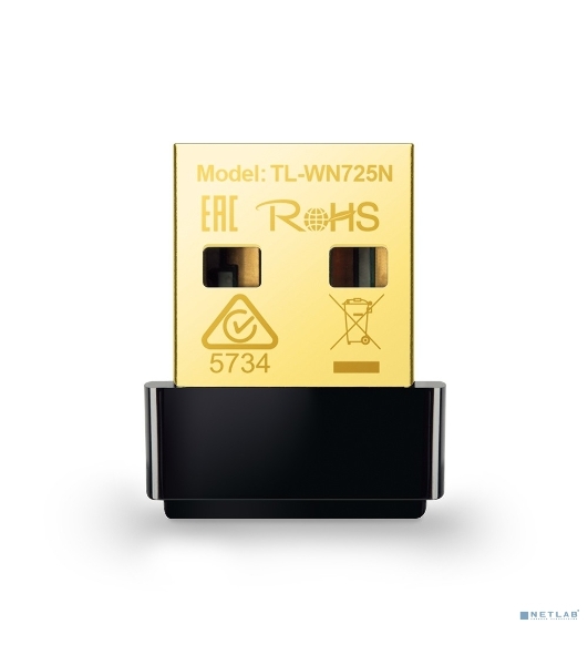 Сетевой адаптер TP-Link SOHO TL-WN725N Беспроводной USB Нано адаптер 150 Мбит/с стандарта N c кнопкой QSS(Realtec)