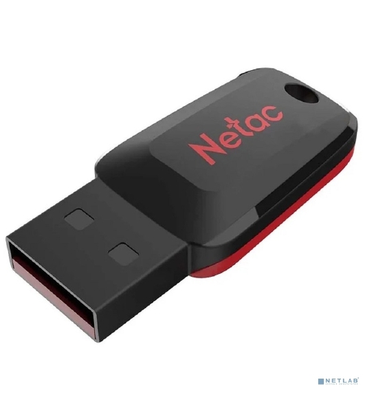 Флешка USB Netac U197 (NT03U197N-016G-20BK), 16Gb, USB 2.0, R/W 25/10, черный/красный