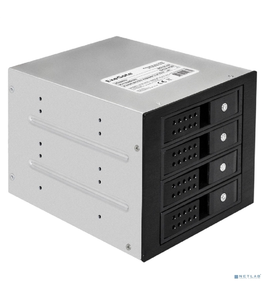 Корзина для HDD ExeGate EX291657RUS HS435-02 (универсальная, на 4*3,5'/2.5' SATA HDD, занимает 3*5,25' отсека, RTL)