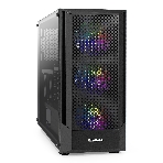 Компьютерный корпус Miditower ExeGate EVO-8227 (ATX, без БП, 2хUSB+1хUSB 3.0+HD Audio, черный, 3 вент. с RGb подсветкой, боковая панель - закаленное стекло), фото19