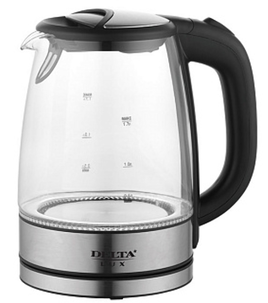 Чайник электрический Delta LUX DL-1204В черный