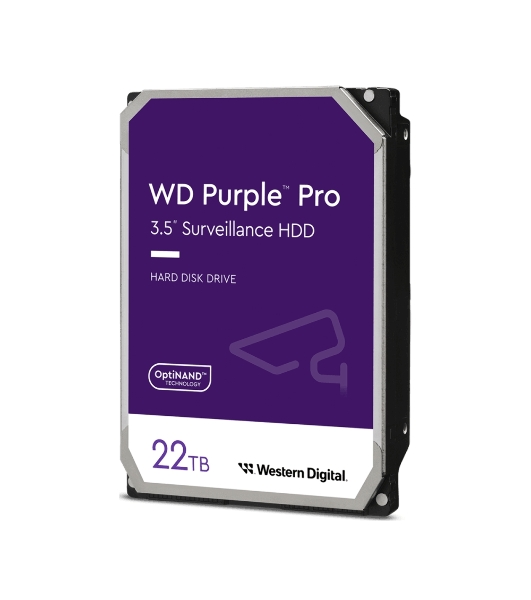 Жесткий диск Western Digital Purple PRO WD221PURP 22Tb 3.5' 7200 RPM 512MB SATA-III All Frame AI для систем видеонаблюдения