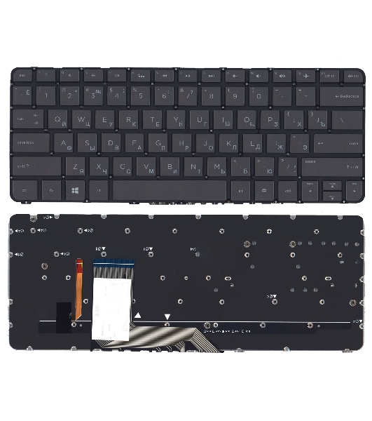 Клавиатура для ноутбука HP Spectre X360 13-4000 черная с подсветкой