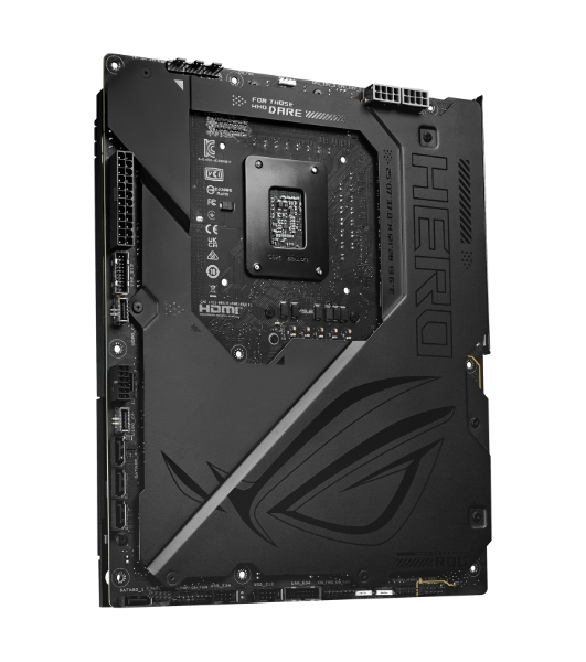 Материнская плата ASUS ROG MAXIMUS Z890 HERO BTF, LGA1851, Intel Z890, 4xDDR5, 4xSATA, 6xM.2, 1xPCIe 5.0 x16, 1xPCIe 4.0 x4, 1xPCIe x1, 1xHDMI, 2xUSB-C (Thunderbolt 4), 1xUSB-C 3.2 Gen 2, 4xUSB-A 3.2 Gen 2, 4xUSB-A 3.2 Gen 1, 2x2.5Gb LAN, Wi-Fi 7, Bluetooth 5.4, 2x3.5 мм, S/PDIF, 7.1, ATX