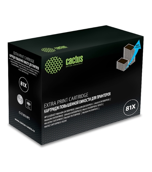 Картридж лазерный Cactus CS-CF281X-MPS черный (30000 стр.) для HP LJ Ent M630/M605dn/M606dn/M605x