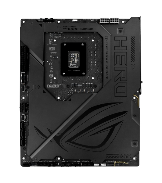 Материнская плата ASUS ROG MAXIMUS Z890 HERO BTF, LGA1851, Intel Z890, 4xDDR5, 4xSATA, 6xM.2, 1xPCIe 5.0 x16, 1xPCIe 4.0 x4, 1xPCIe x1, 1xHDMI, 2xUSB-C (Thunderbolt 4), 1xUSB-C 3.2 Gen 2, 4xUSB-A 3.2 Gen 2, 4xUSB-A 3.2 Gen 1, 2x2.5Gb LAN, Wi-Fi 7, Bluetooth 5.4, 2x3.5 мм, S/PDIF, 7.1, ATX