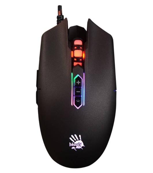 Мышь проводная A4Tech Bloody Q80 черный, 3200 dpi, USB, кнопки - 8